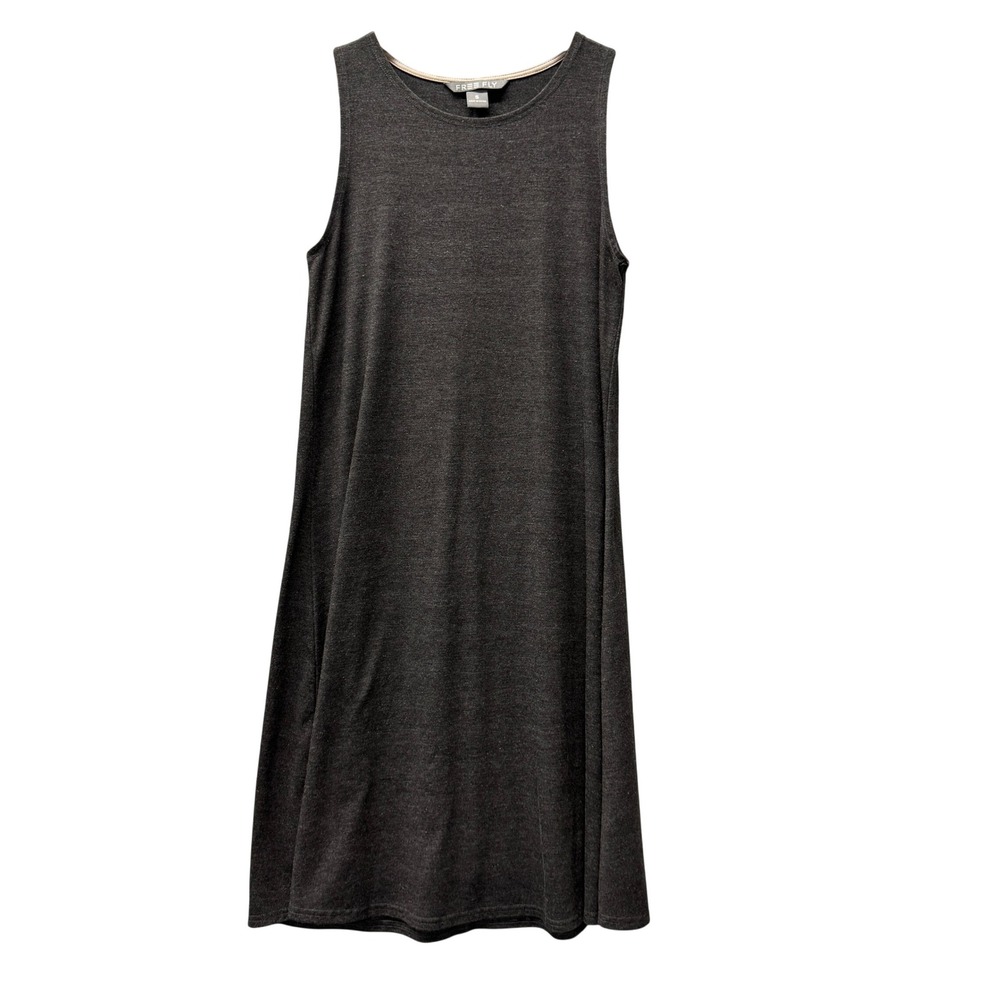 Free Fly Dress Womens Small Bamboo Tank Swing Dress Charcoal Gray Lagenlook